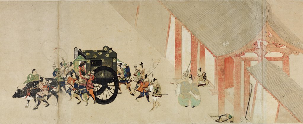 Detail of Illustrated Tale of the Heiji Civil War (The Imperial Visit to Rokuhara) 2 scroll, 13th century by Anonymous