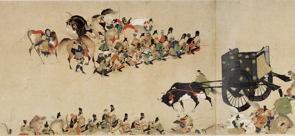 Detail of Illustrated Tale of the Heiji Civil War (The Imperial Visit to Rokuhara) 4 scroll, 13th century by Anonymous