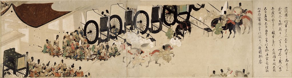 Detail of Illustrated Tale of the Heiji Civil War (The Imperial Visit to Rokuhara) 6 scroll, 13th century by Anonymous