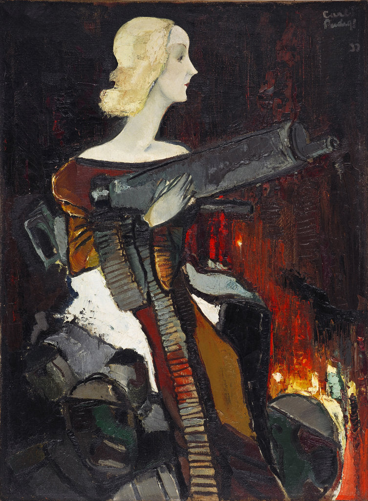 Detail of Madonna with a Machine Gun, 1932 by Karlis Padegs