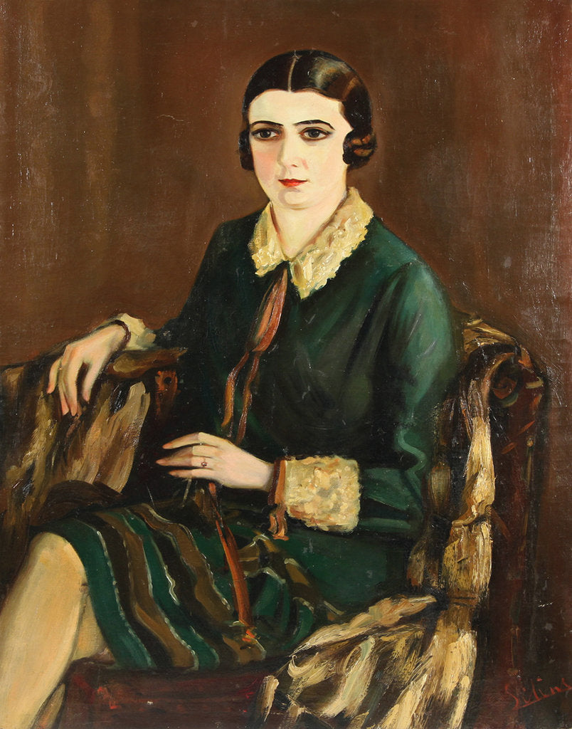 Detail of Portrait of Lilya Brik, 1921 by Alexander Silins