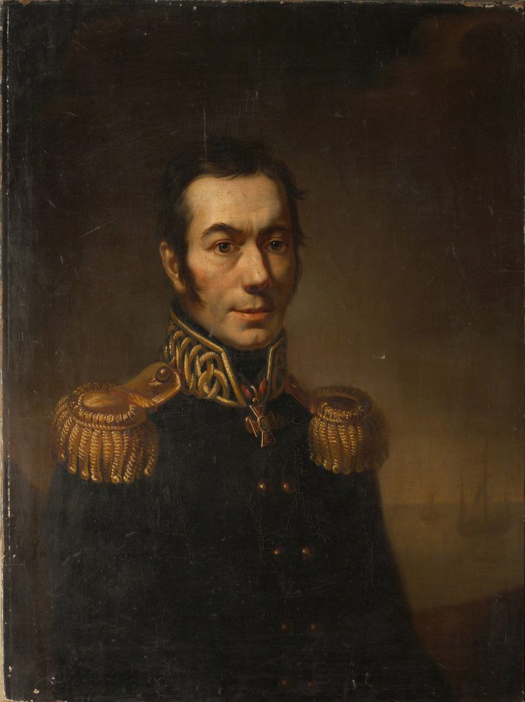 Detail of Portrait of the writer Platon Yakovlevich Gamaleya, 1821 by Jacob Zalessky
