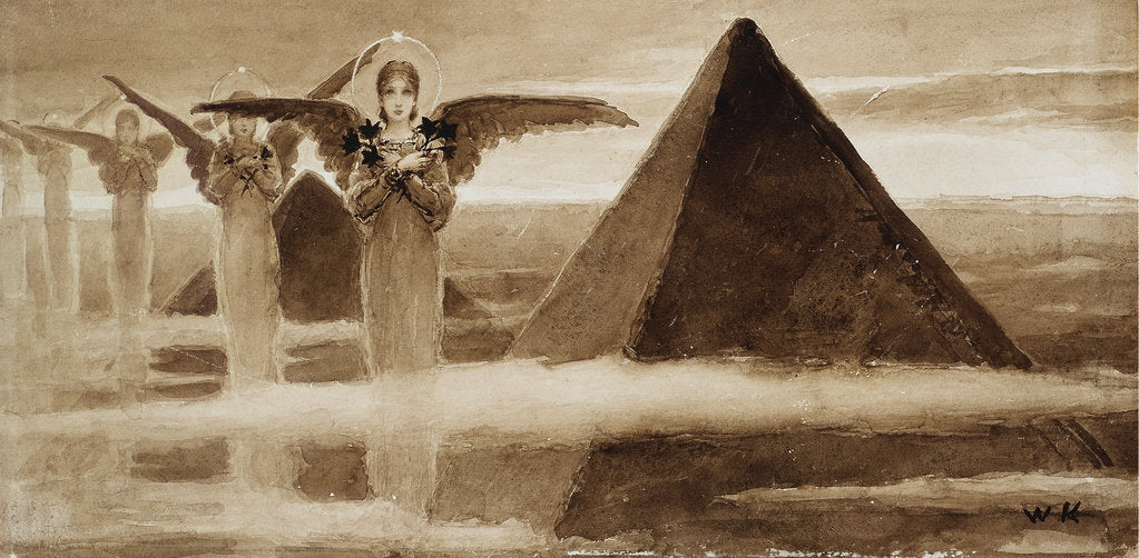 Detail of The Angels of the Pyramids by Vasilii Alexandrovich Kotarbinsky