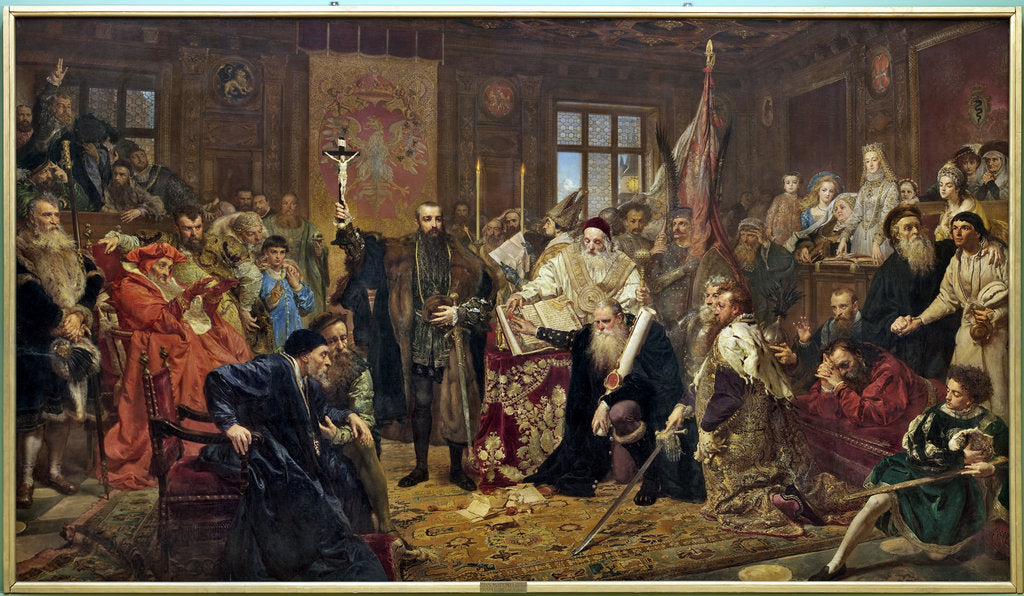 Detail of The Union of Lublin, 1869 by Jan Alojzy Matejko