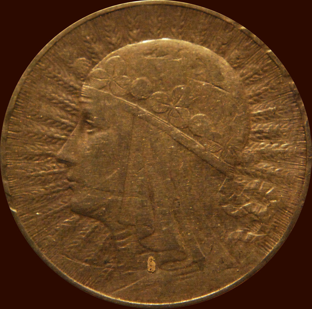 Detail of Queen Jadwiga of Poland (5 Zlotych Revers), 1933 by West European Coins Numismatic