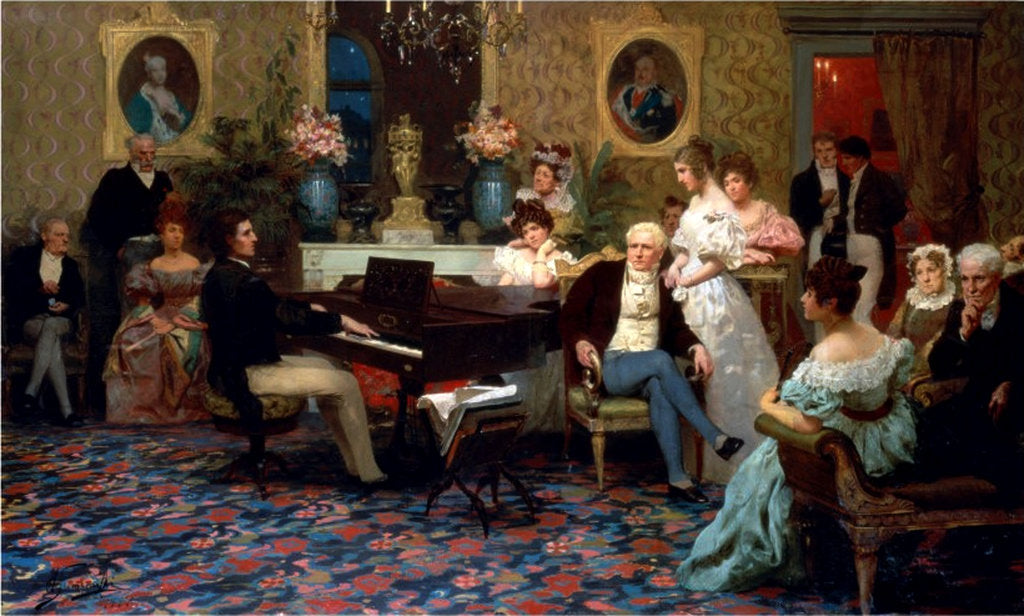 Detail of Chopin Playing the Piano in Prince Radziwills Salon, 1887 by Henryk Siemiradzki
