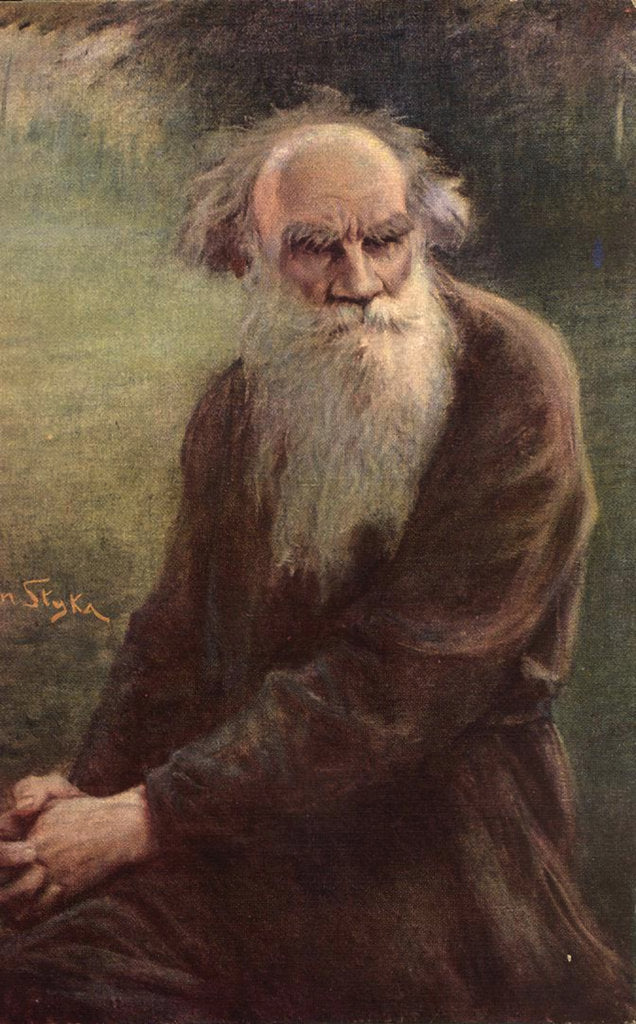 Detail of Portrait of the author Leo N. Tolstoy, 1910 by Jan Styka