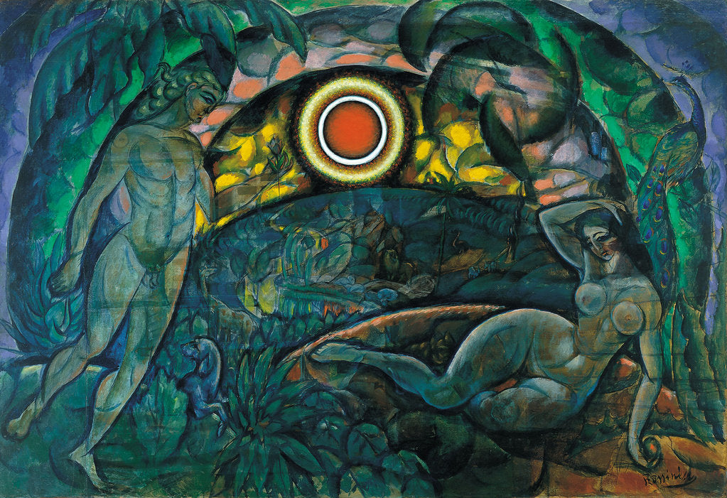 Detail of Adam and Eve, 1912 by Vladimir Davidovich Baranov-Rossiné