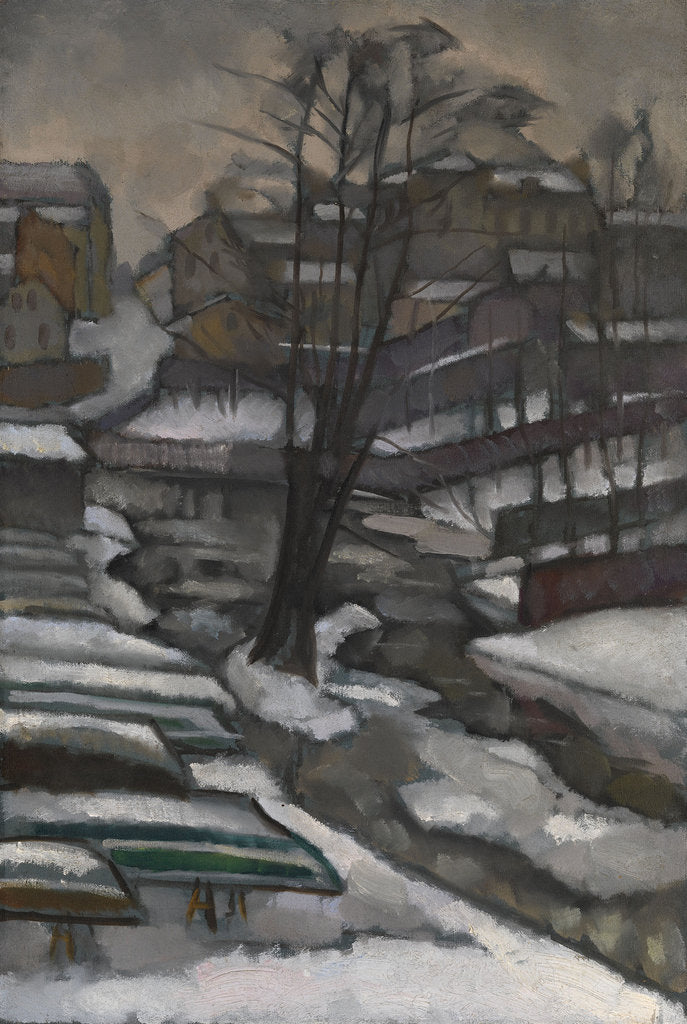 Detail of Saint Petersburg in Winter by Vladimir Davidovich Baranov-Rossiné