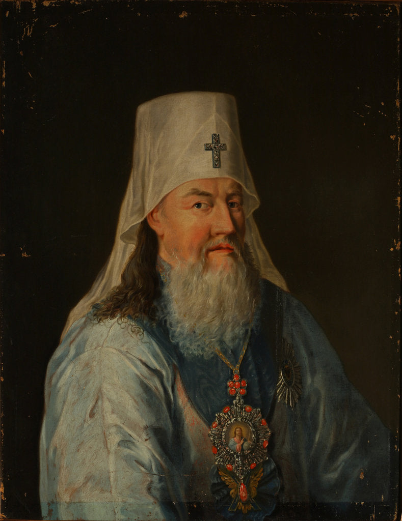 Detail of Metropolitan Gavriil (Petrov) of Novgorod and St. Petersburg, 1800 by P.A. Alkin
