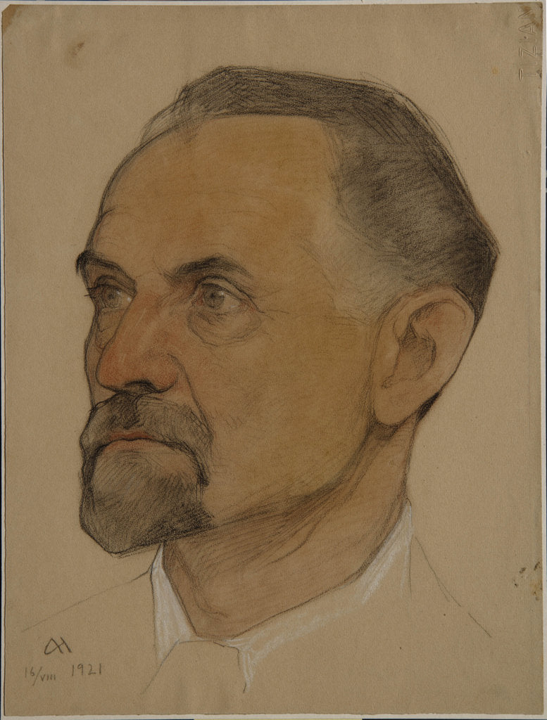 Detail of Portrait of Leonid Borisovich Krasin, 1921 by Nikolai Andreevich Andreev
