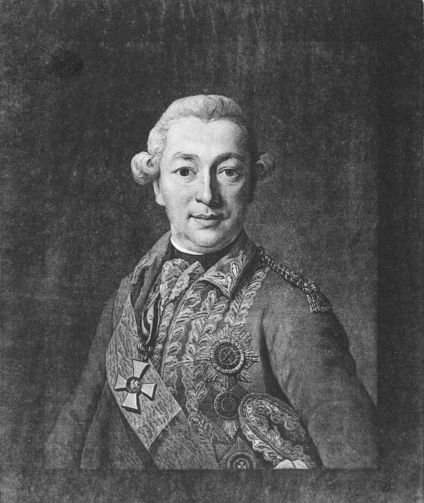 Detail of Portrait of Count Ivan Petrovich Saltykov (1730?1805), Mid of the 18th cen by Anonymous