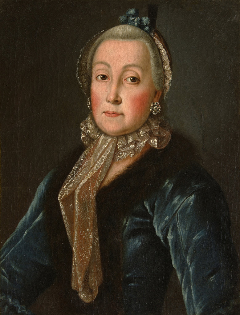 Detail of Portrait of Countess Anna Danilovna Trubetskaya, née Drutskaya-Sokolinskaya, Second Half of the 18th cen by Anonymous