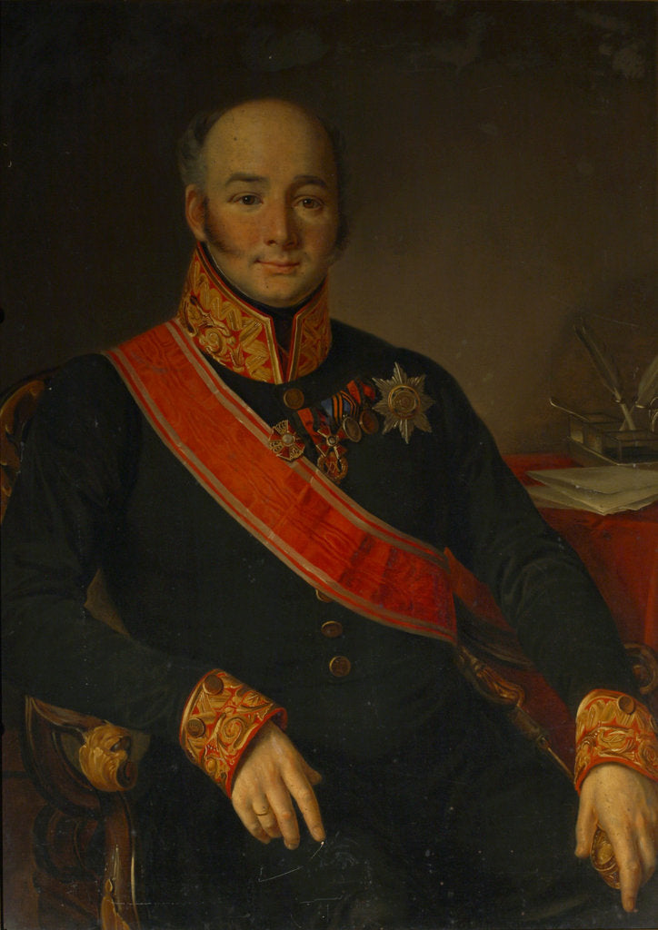 Detail of Portrait of Count Vasily Olsufyev, 1830-1840s by Anonymous