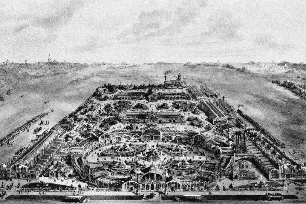 Detail of View of the All-Russian Exhibition of 1882 (Khodynka, Moscow), 1882 by Anonymous