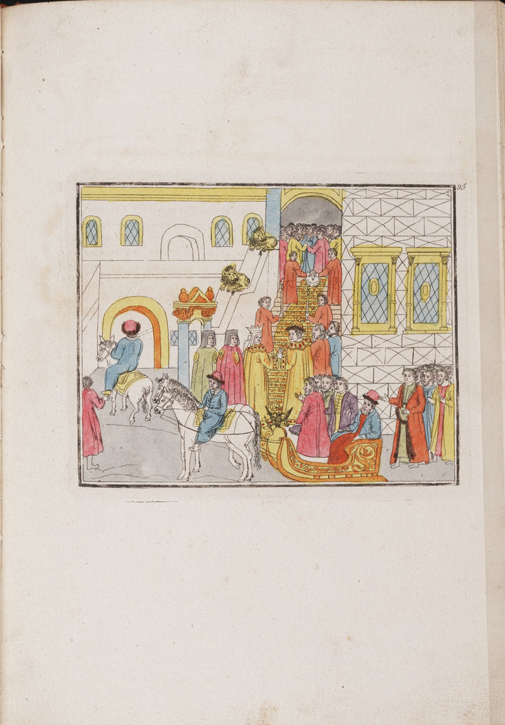 Detail of The wedding ceremony of Tsar Mikhail Feodorovich and Yevdokiya Lukyanovna, 1810 by Anonymous master