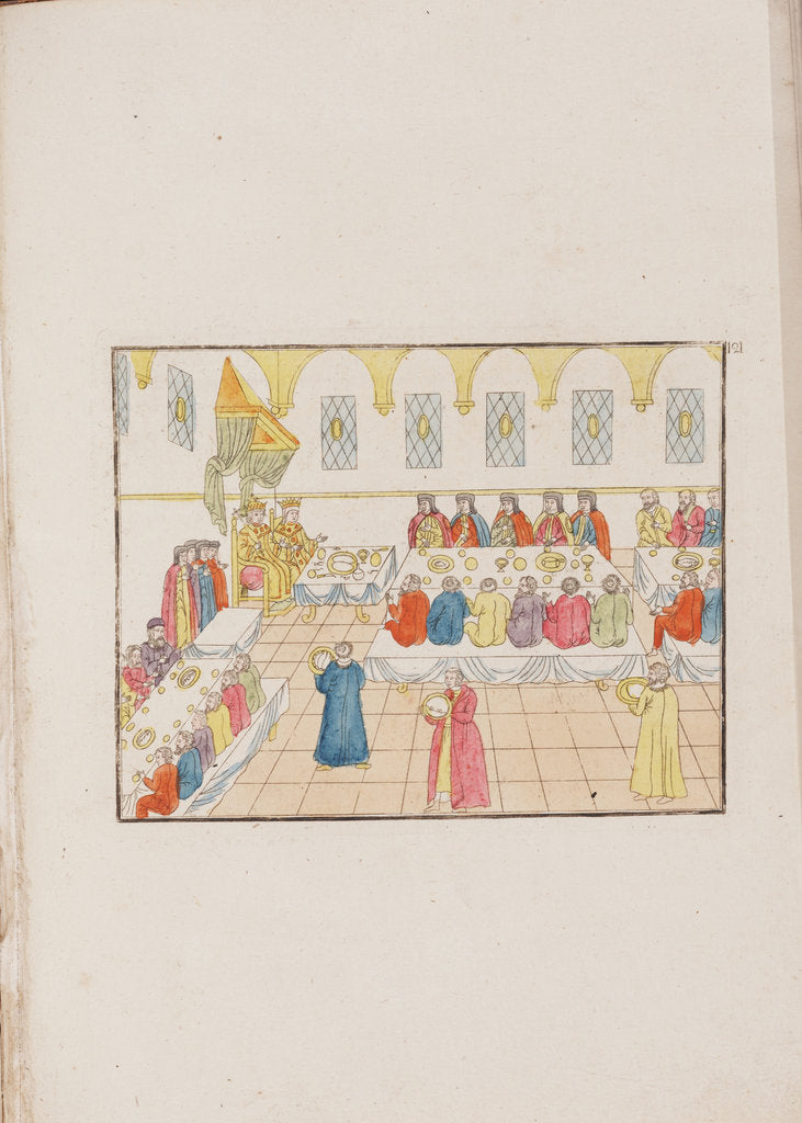 Detail of The wedding ceremony of Tsar Mikhail Feodorovich and Yevdokiya Lukyanovna, 1810 by Anonymous master