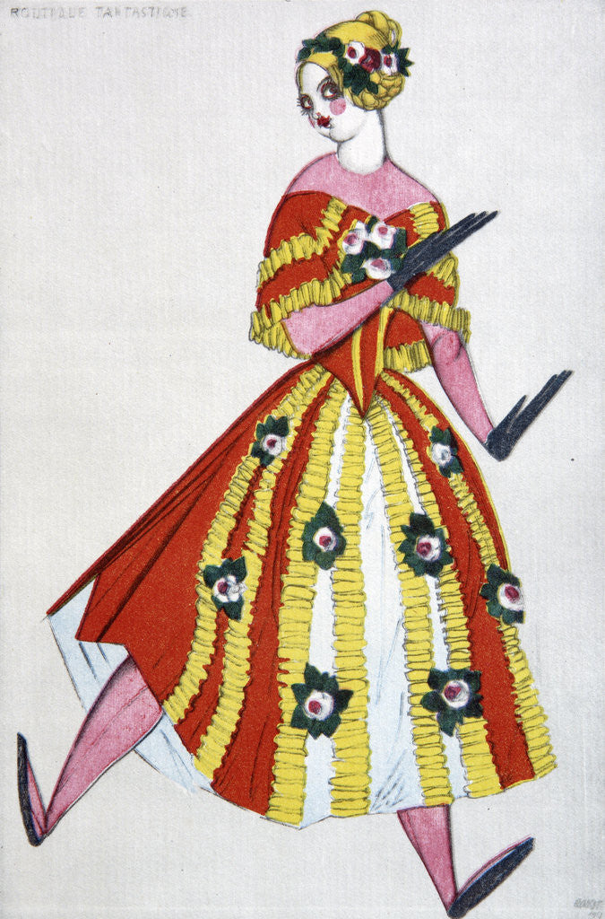 Detail of Costume design for the ballet The Magic Toy Shop by G. Rossini by Leon Bakst