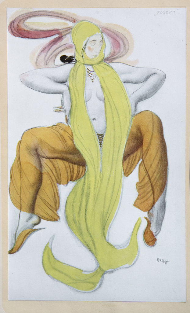 Detail of Costume design for the Ballet La Légende de Joseph by R. Strauss, 1914 by Léon Bakst