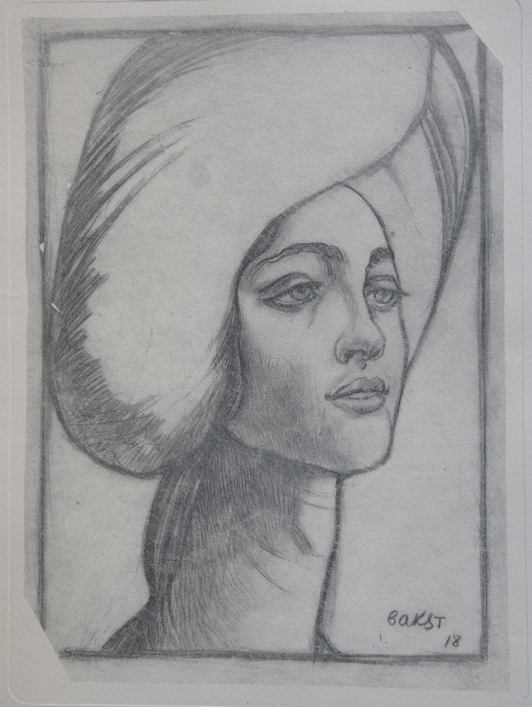 Detail of Portrait of madame T., 1918 by Léon Bakst