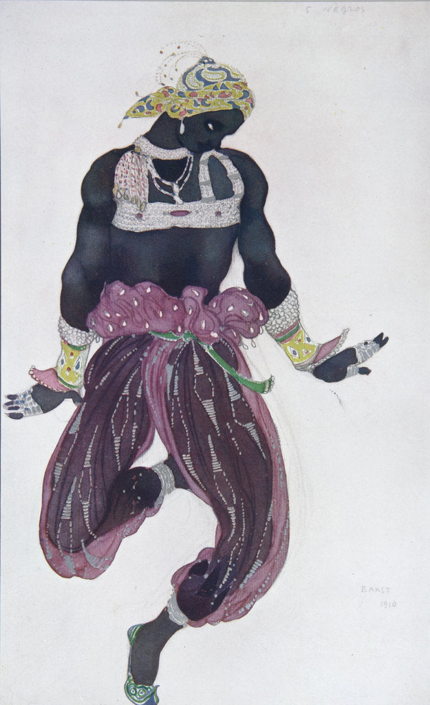 Detail of Costume design for the ballet Sheherazade by N. Rimsky-Korsakov, 1910 by Léon Bakst