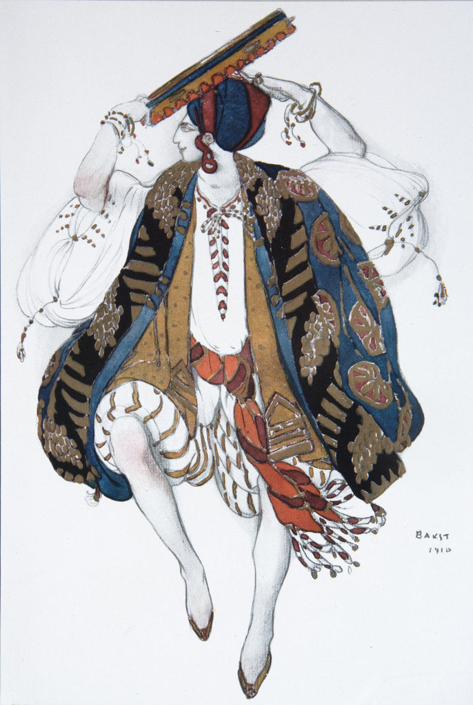 Detail of Jewish Dance. Costume design for the ballet Cléopatre, 1910 by Léon Bakst