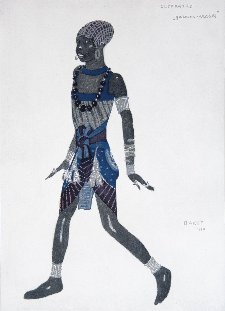 Detail of Costume design for the ballet Cléopatre, 1909 by Léon Bakst