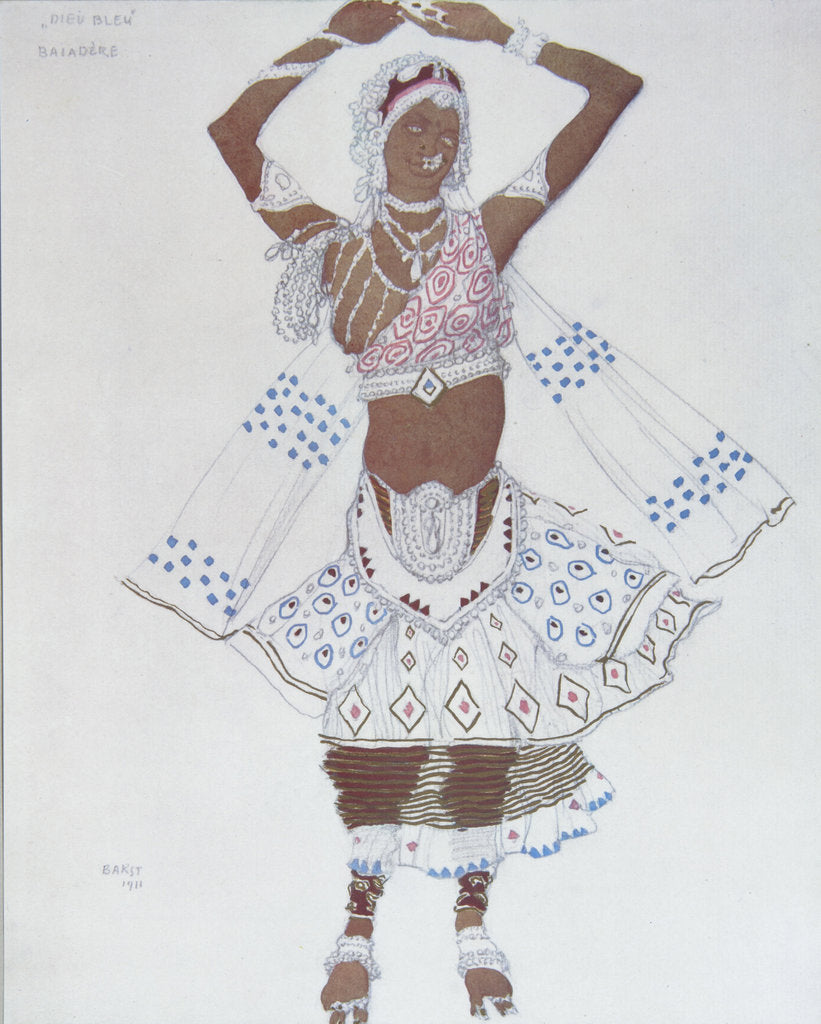 Costume design for the Ballet Blue God by R. Hahn, 1912 by Léon Bakst
