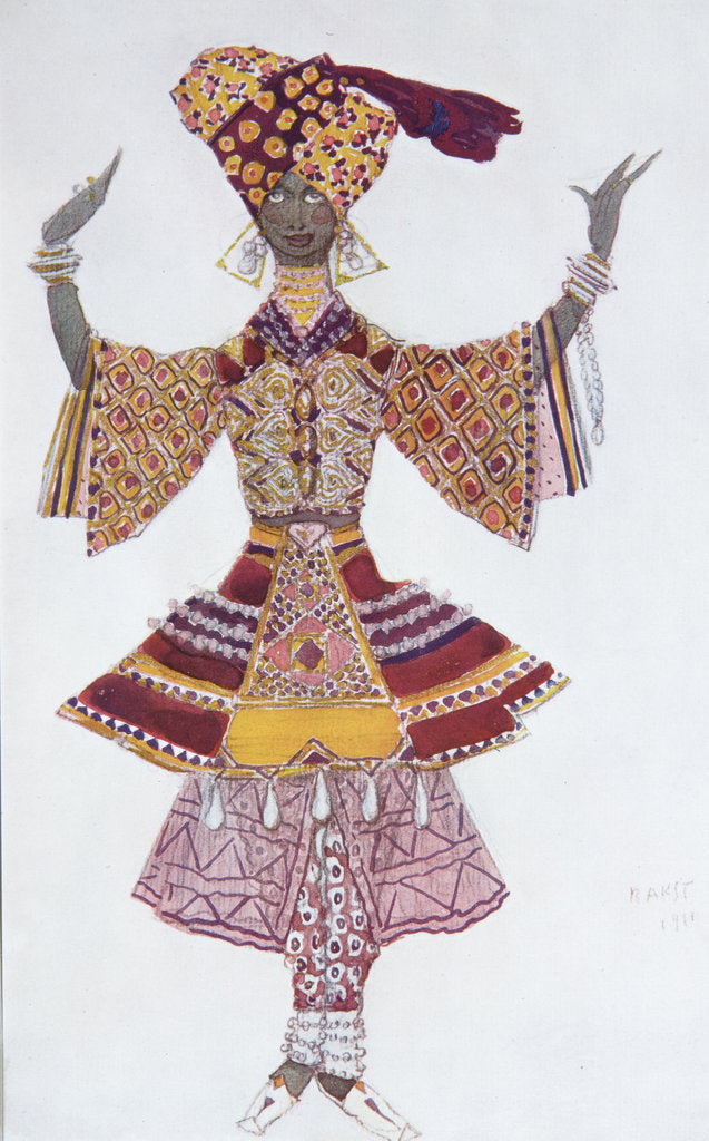 Detail of Costume design for the Ballet Blue God by R. Hahn, 1912 by Léon Bakst