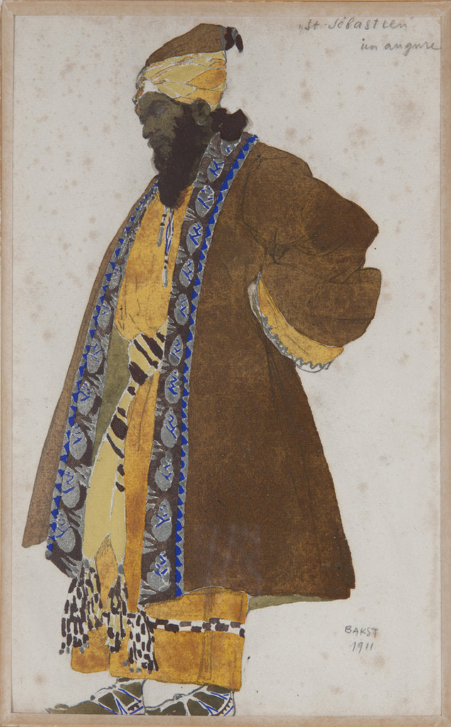 Detail of Costume design to the play The Martyrdom of St. Sebastian by Gabriele DAnnuzio, 1911 by Léon Bakst