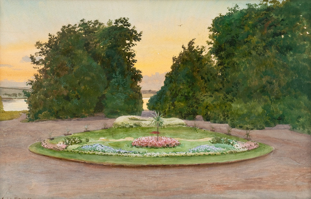 Detail of Evening in the park by Albert Nikolayevich Benois