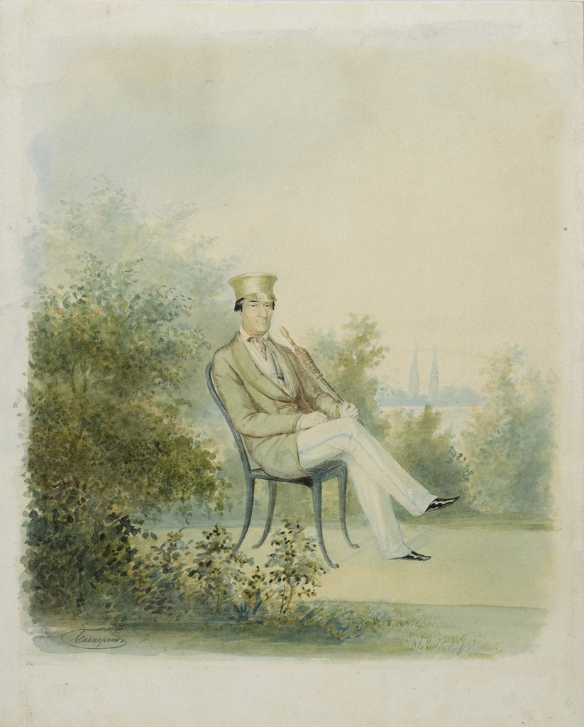 Detail of Portrait of Grigory Stepanovich Tarnovsky, End 1840s by Dmitry Ivanovich Bezperchy