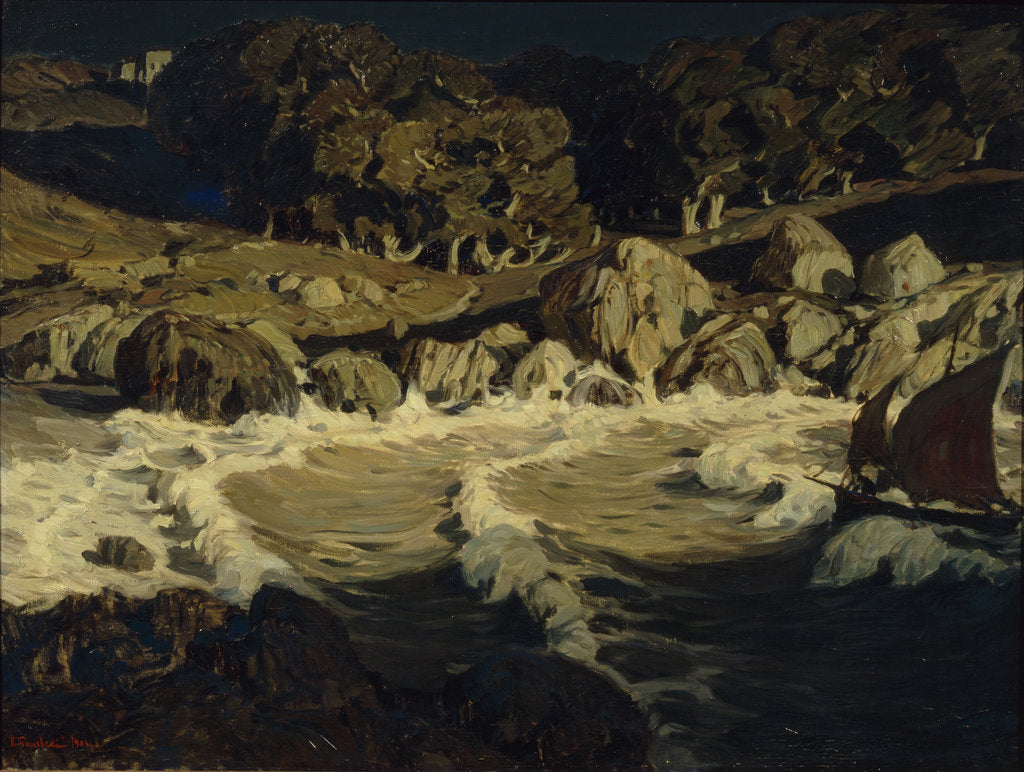 Detail of Night At Sea, 1903 by Konstantin Fyodorovich Bogayevsky