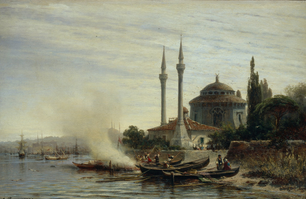 Detail of Golden Horn. Constantinople, 1864 by Alexei Petrovich Bogolyubov