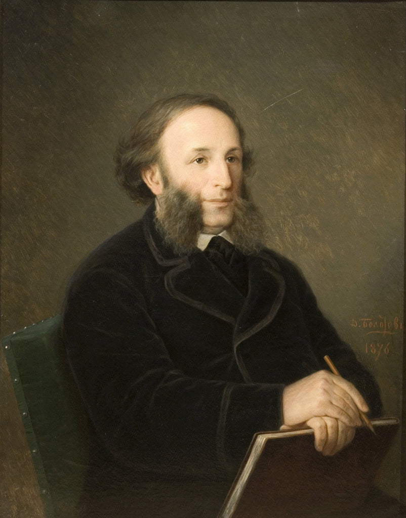 Detail of Portrait of the artist Ivan Aivazovsky, 1879 by Dmitry Mikhaylovich Bolotov