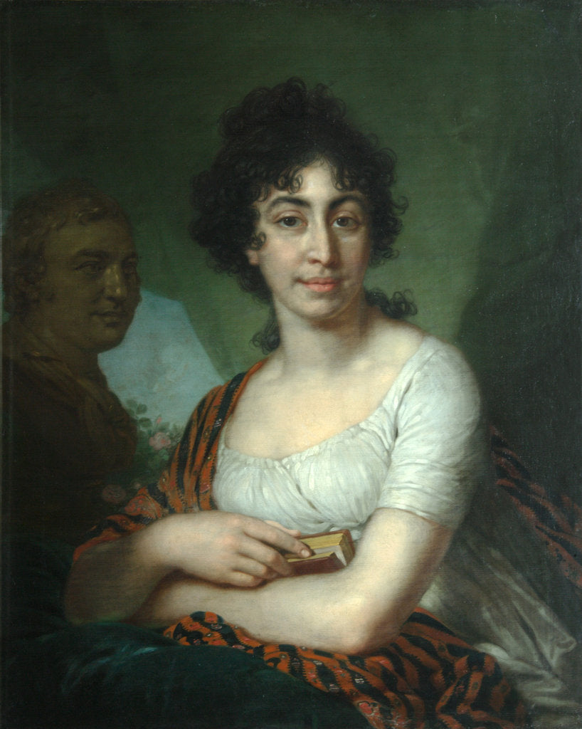 Detail of Portrait of Varvara Monycharova (Arapetova?) by Vladimir Lukich Borovikovsky