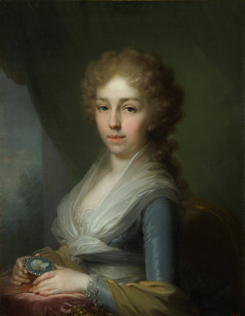 Detail of Portrait of Grand Duchess Elizabeth Alexeievna, 1795 by Vladimir Lukich Borovikovsky