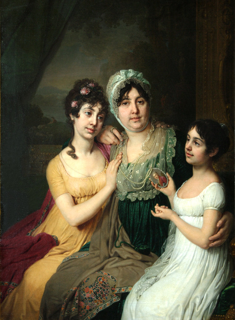 Detail of Portrait of Countess Anna Bezborodko with her daughters Lyubov and Cleopatra, 1803 by Vladimir Lukich Borovikovsky