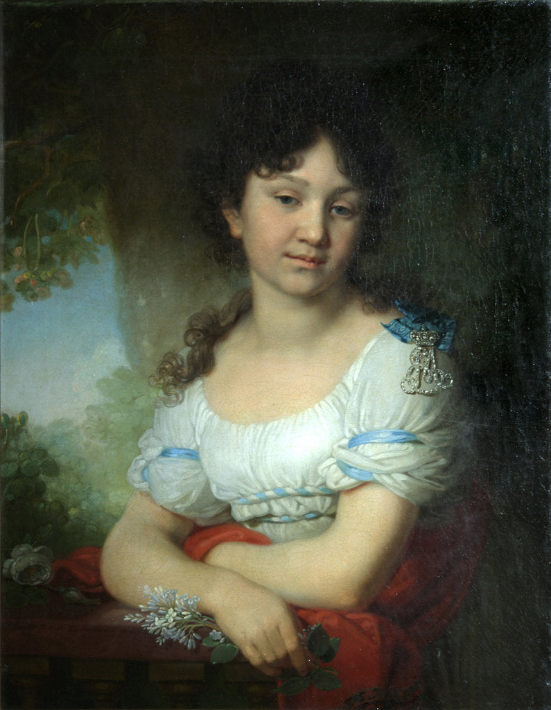 Detail of Portrait of Countess Maria Alexeyevna Orlova-Denisova, 1801 by Vladimir Lukich Borovikovsky