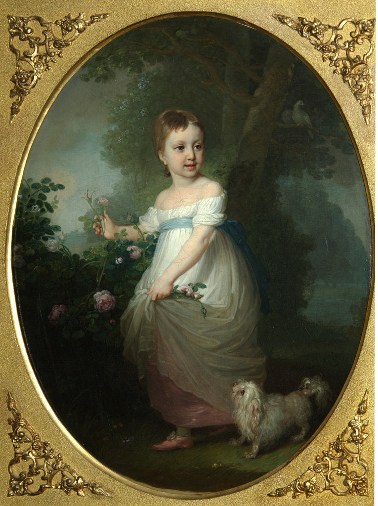 Detail of Portrait of Yelena Naryshkina as Child, Early 1790s by Vladimir Lukich Borovikovsky