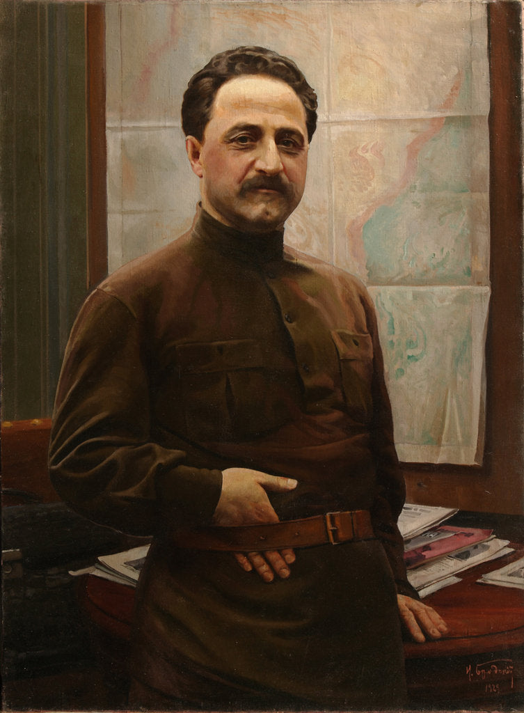 Detail of Portrait of Grigory (Sergo) Ordzhonikidze (1886?1937), 1929 by Isaak Izrailevich Brodsky