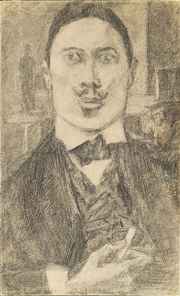 Detail of Portrait of the painter Nikolay Sapunov, 1912 by Pyotr Ignatyevich Bromirsky