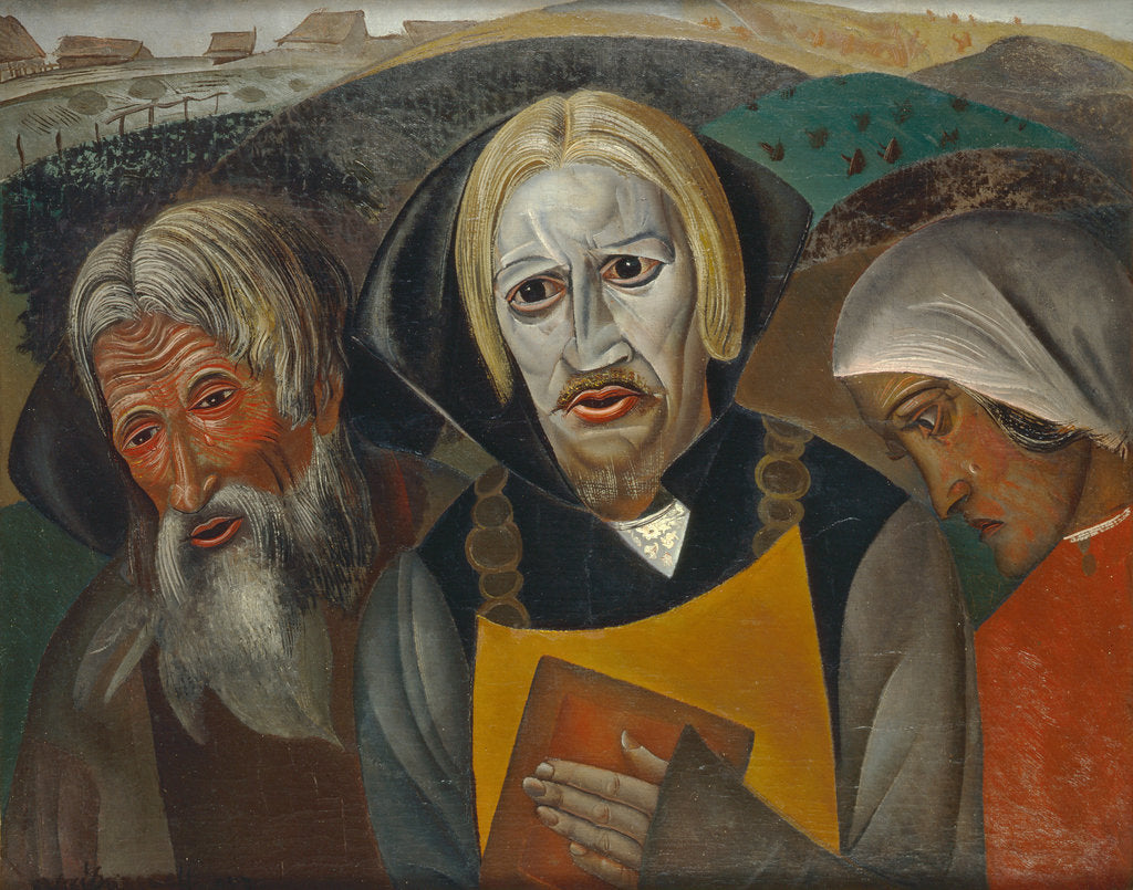 Detail of Vasili Kachalov as Tsar Fyodor Ioannovich, 1923 by Boris Dmitryevich Grigoriev