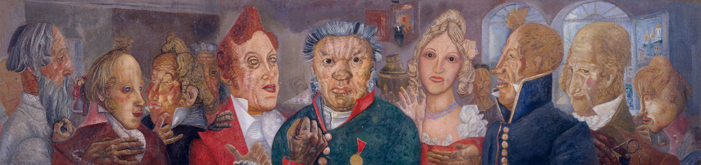 Detail of Persons of the comedy The Government Inspector by N. Gogol, 1933-1934 by Boris Dmitryevich Grigoriev
