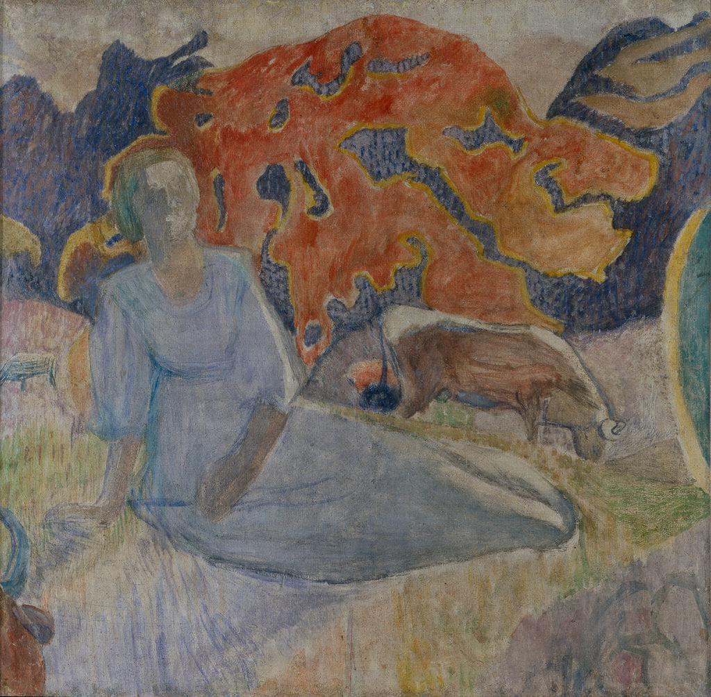 Detail of Shepherd girl, 1907 by Alexei Yeremeevich Karev