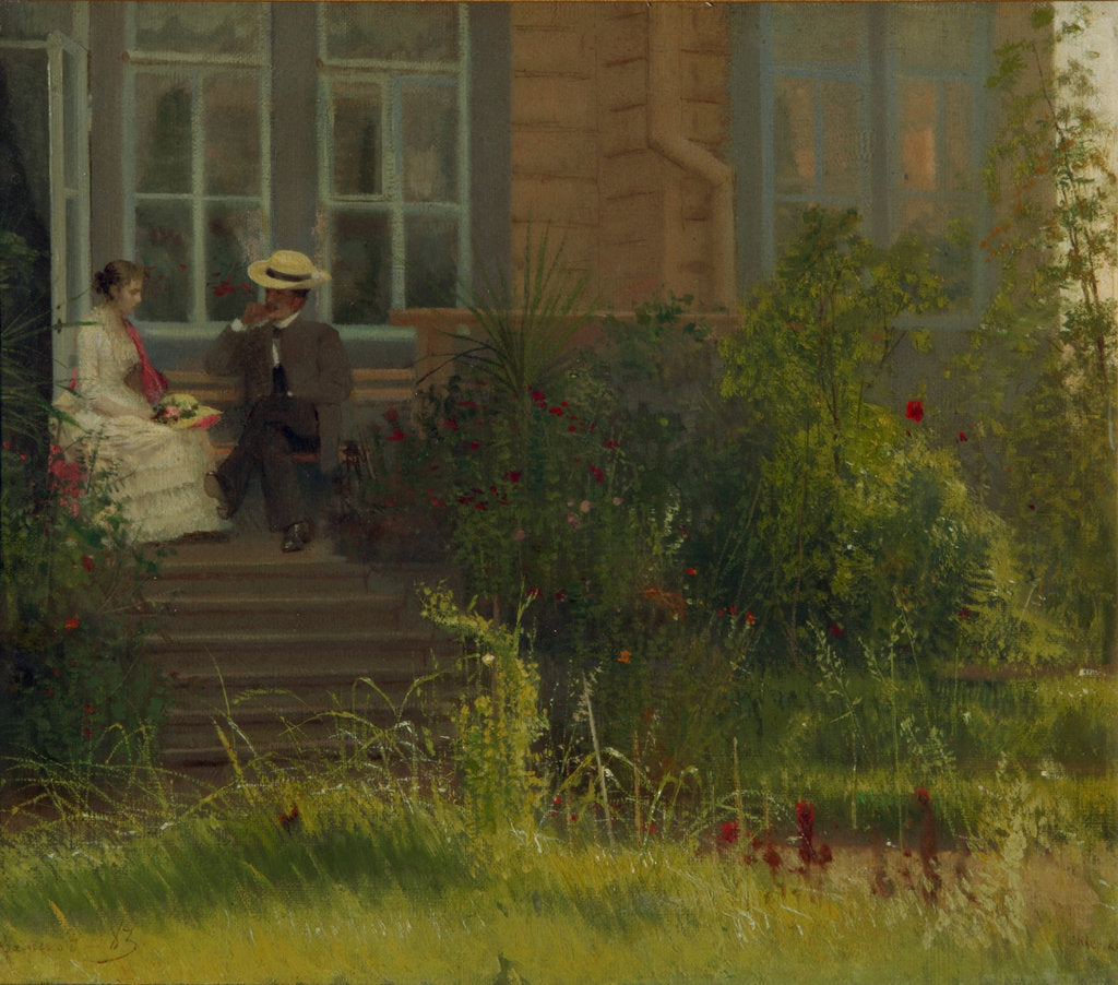 Detail of Artists Dacha at Siverskaya, 1883 by Ivan Nikolayevich Kramskoi