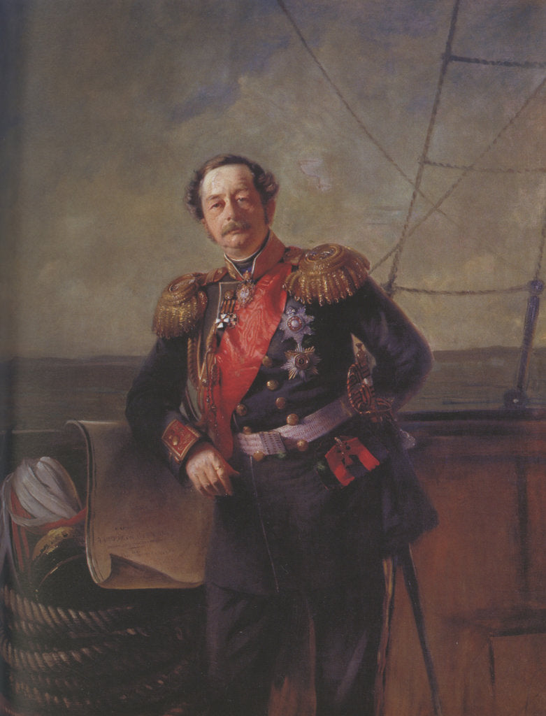 Detail of Portrait of Count Nikolay Nikolayevich Muravyov-Amursky, 1863 by Konstantin Yegorovich Makovsky