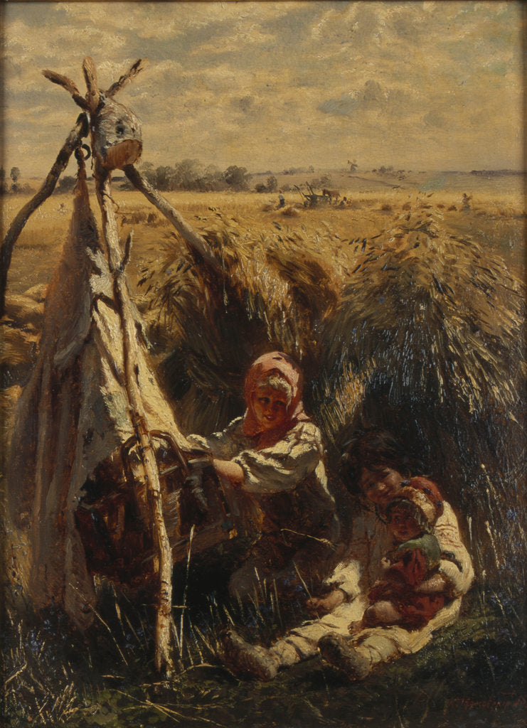 Detail of Children in the Fields, 1870 by Konstantin Yegorovich Makovsky