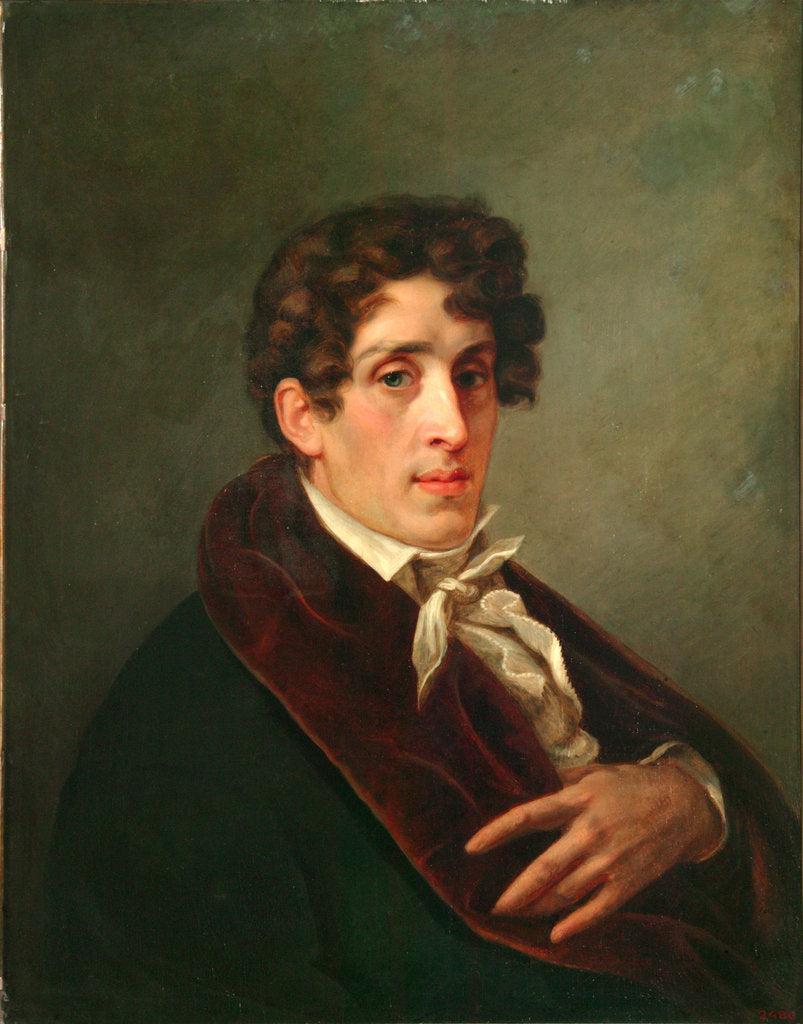 Detail of Portrait of the artist Count Fyodor Petrovich Tolstoy, 1809 by Pavel Nikolayevich Michaylov