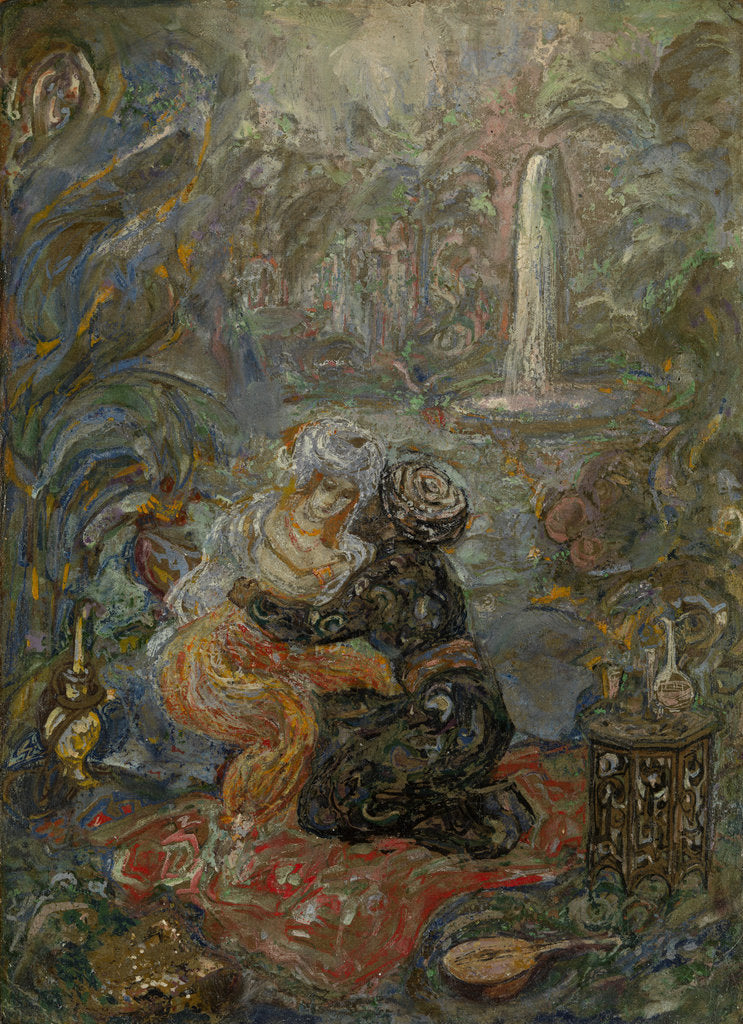 Detail of Oriental Scene by Vasili Dmitrievich Millioti